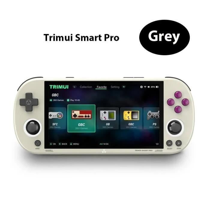 Trimui Smart Pro Console De Jeu Portable 4.96 ''écran IPS Système Linux Joystick éclairage Rvb Smartpro Rétro Lecteur De Jeu Vidéo Cadeau