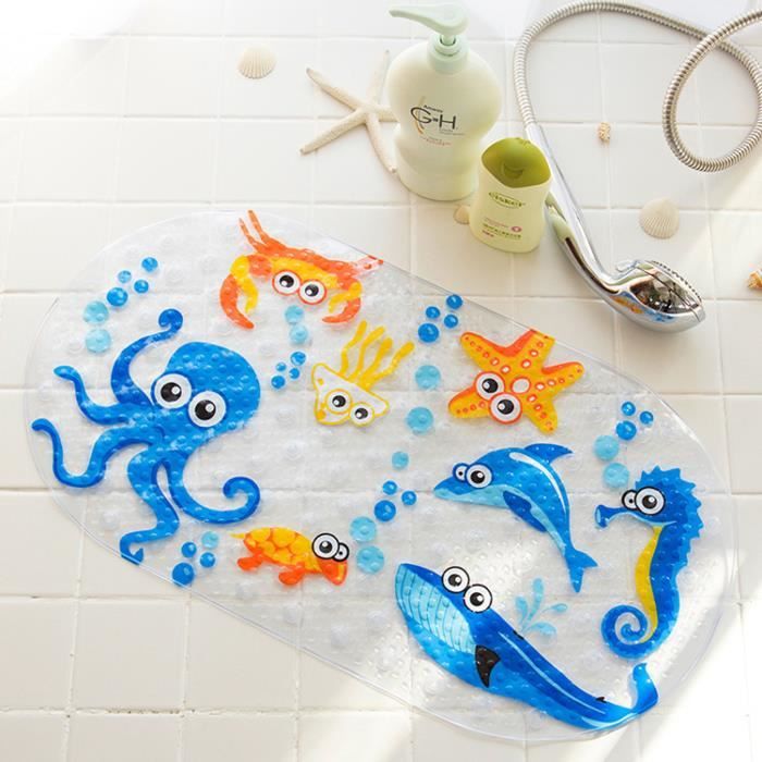 Tapis de Baignoire Antidérapant Bebe70x40cm Tapis de Bain Anti Glisse Tapis de Douche Résistant pour EnfantsLavable en Machine