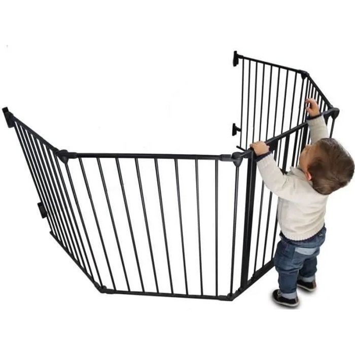 Aufun Barrière de sécurité pour escalier, store de sécurité pour bébé de 0  à 150 cm, porte rétractable pour bébé et animaux domestiques (87 x 150 cm,  blanc) : : Bébé et Puériculture