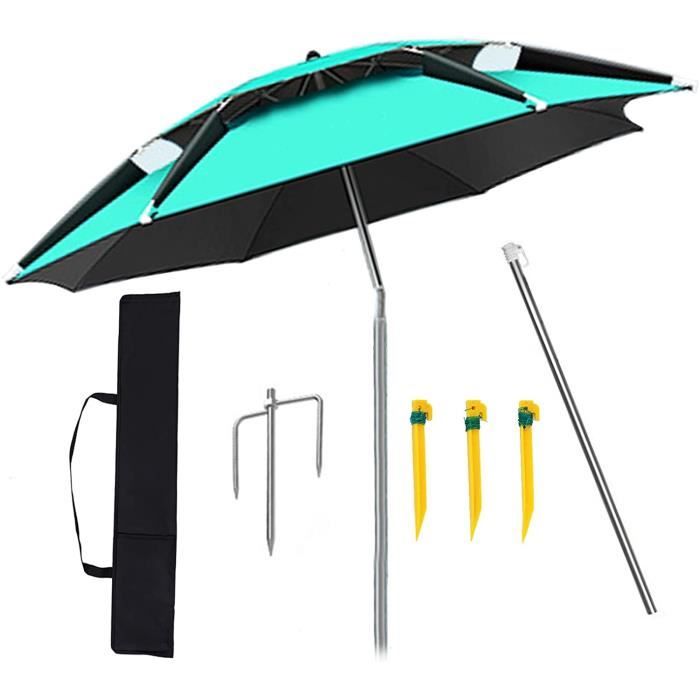 Parasol De Plage 6 Couches De Protection Parasol De Jardin Extérieur