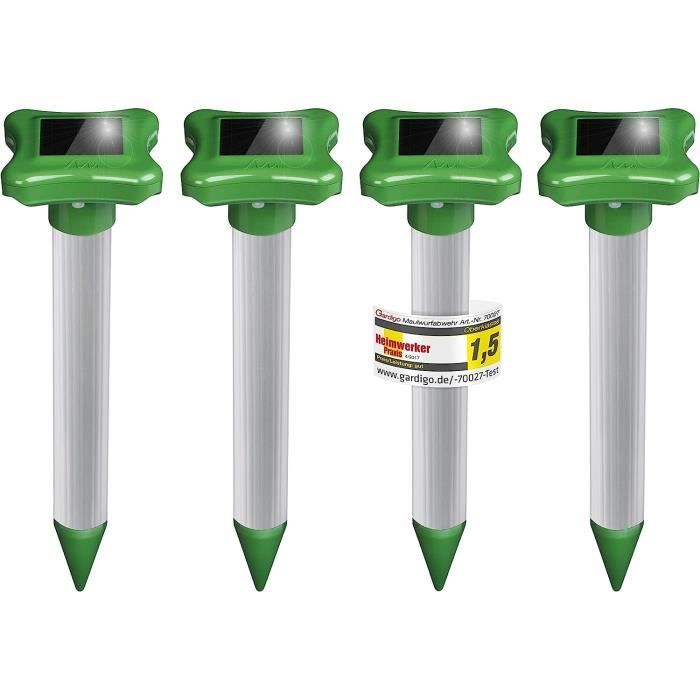 Répulsif à Taupes Solaire Ultrason - 8 Pièces, Portée 15 M, Pour Jardin, Pelouse, Sans Produit Chimique