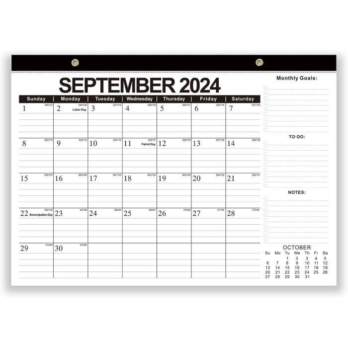 Calendrier mural 2024 2025 18 mois de janvier 2024 juin 2025 papier