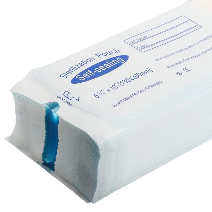 Sachets De Stérilisation Auto-scellants – 200 Pièces, 3.5 X 10 Pouces, Pour Autoclave