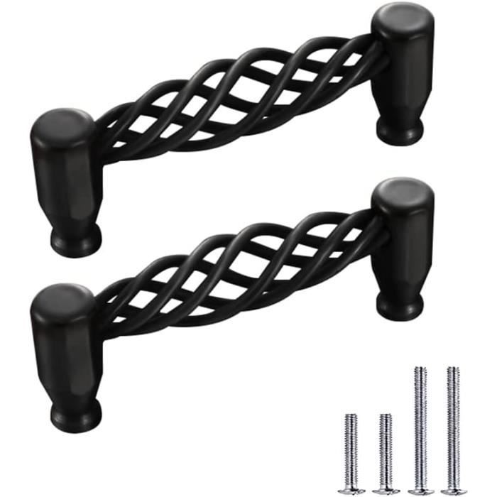 2 Poignées En S Mousse Pour Pompes – Support Traction Portable 17,5 Cm, Capacité 500 Kg, Noir