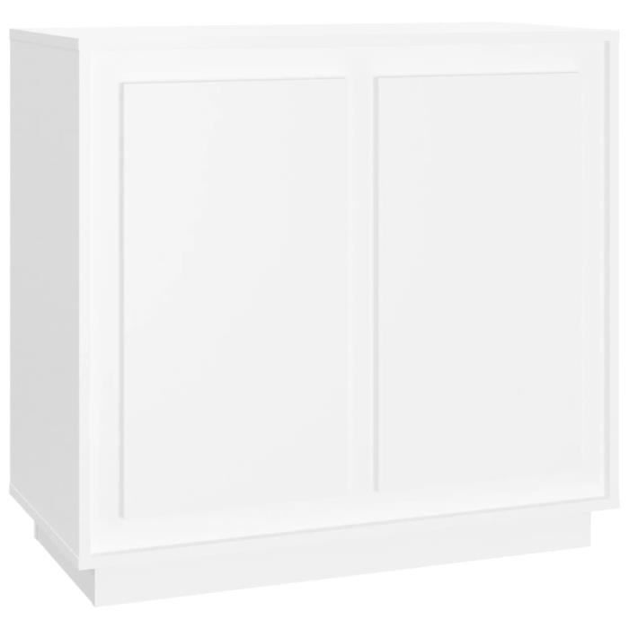 Buffet blanc 80x34x75 cm bois dingénierie
