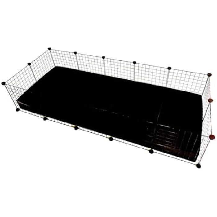 Cage modulaire - C&C - Noir - 180 x 75 x 37 cm - Pour petits animaux