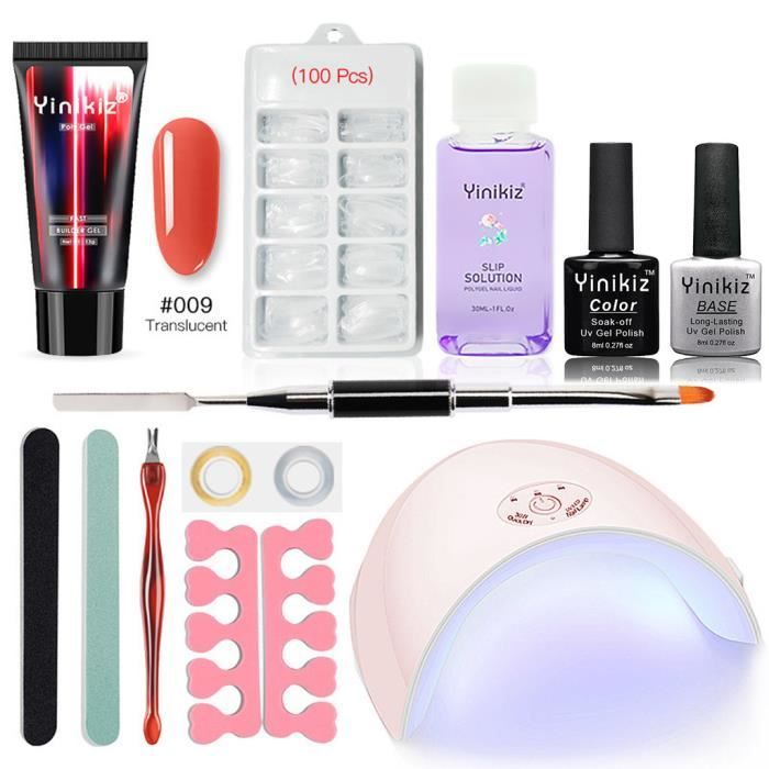 Nail Art Gel Uv Kit Acrylique Pompe Doigts Faux Ongles Art Colle à Ongles Outils Pusher At Huo4516