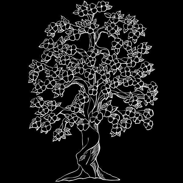 Sticker Arbre Cerisier En Fleur 60x43 Cm Blanc Arb011 Cdiscount Maison