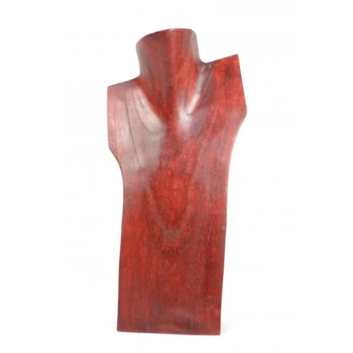 Artisanal Buste pr/ésentoir /à Colliers en Bois Massif Brut H30cm