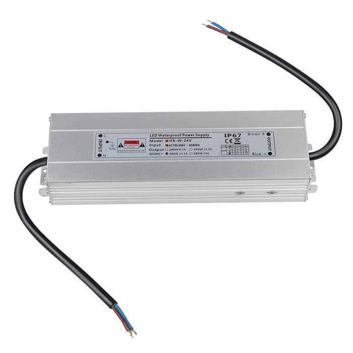 Transformateur LED étanche IP67 - 36W - Entrée 90-250V / Sortie 12V - Pour Projecteurs, Fontaines, Lumières Décoratives