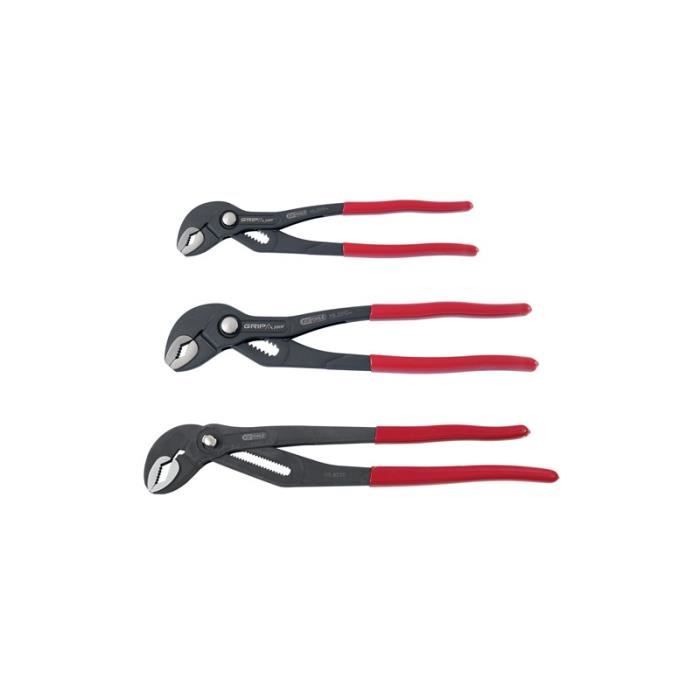 KS Tools 115.8531 - Lot de trois pinces multiprises à verrouillage 10'' - 12'' - 16''