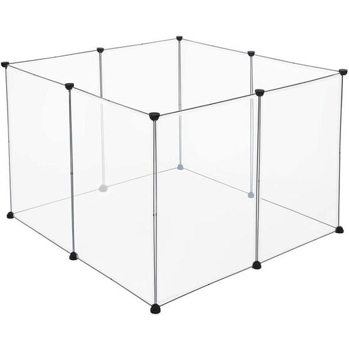 Meilleurs prix pour EUGAD Enclos pour Petits Animaux en plastique 102 x 102 x 70 cm, Transparent