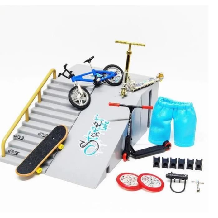 Finger scooter deux roues Mini planches à roulettes rampe ensembles