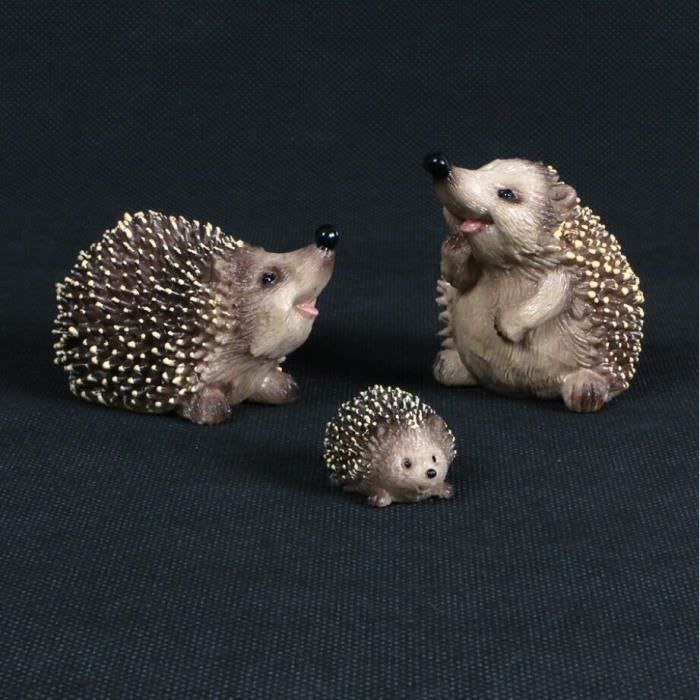 Animaux Hedgehogs Décoration Jardin Ornements Résine Artisanat miniatures 
