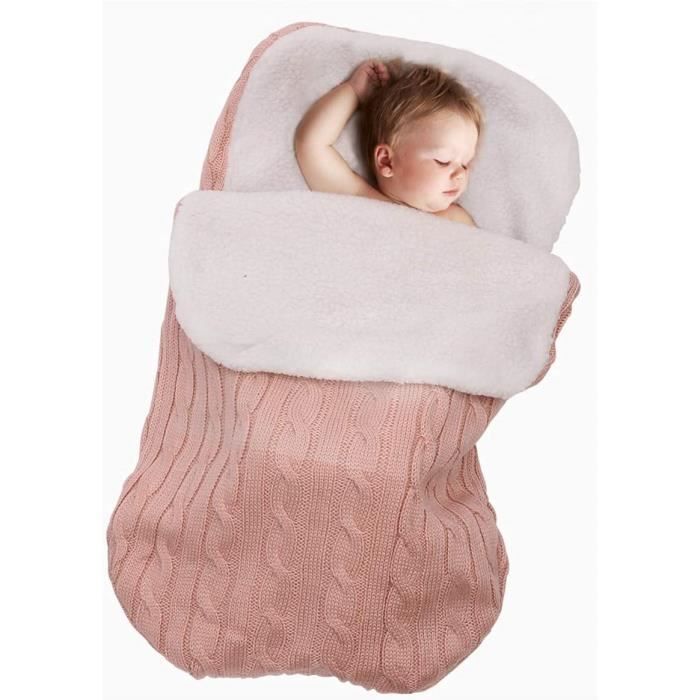 Couverture Tricoter Sac De Couchage En Polaire Epaisse Legere Et Douce Unisexe Pour L Hiver La Creche Les Bebes De 0 A 12 Mois Cdiscount Puericulture Eveil Bebe