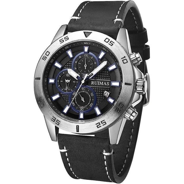 LINGYUE Hommes Montre Mode Bracelet En Cuir Étanche-Sport-LED
