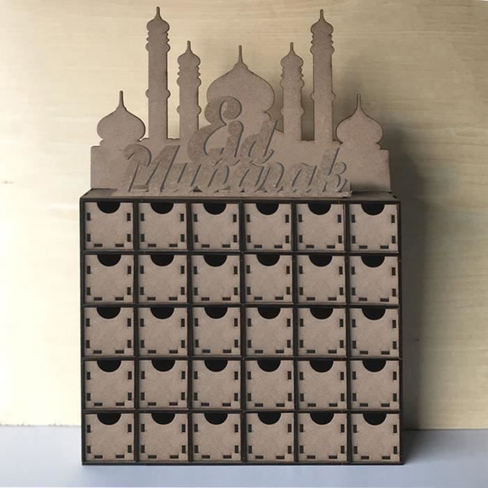 Calendrier de l'Avent 30 Grilles MDF Ramadan DIY Maison Tiroir Support  Décor ma94060 - Cdiscount Beaux-Arts et Loisirs créatifs