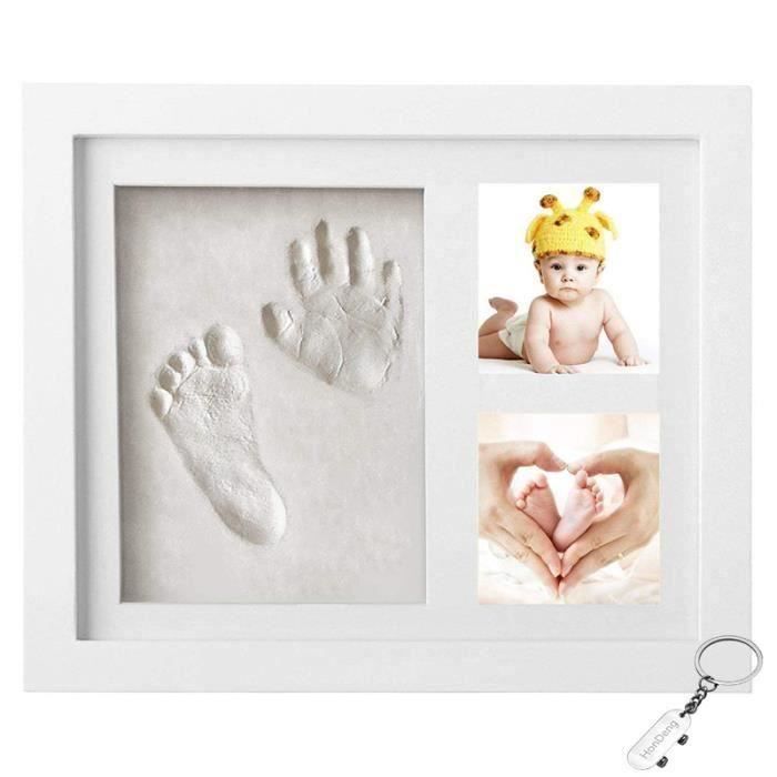 Cadre Empreinte Bebe Kit Empreinte Pieds Et Mains Bebe Parfait Pour Nouveau Nee Bebe Naissance De Bebe 3 Grilles Blanc Cdiscount Beaux Arts Et Loisirs Creatifs