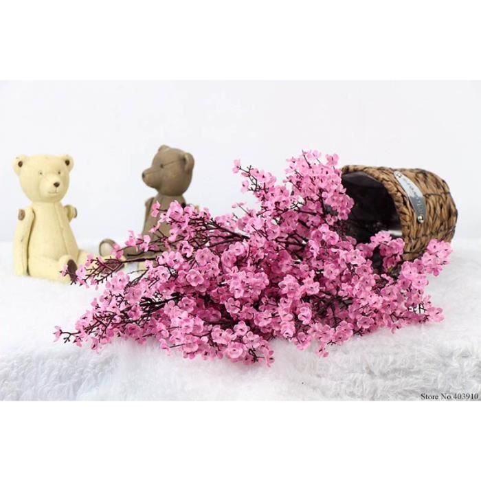 Artificielle prune fleurs de cerisier Faux Fleurs De Soie Mariage Maison Bureau decorati CW
