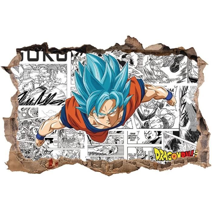 Cartoon Sticker mural en vinyle Motif Dragon Ball Z Jeu vidéo Poster Dragon  Ball Super autocollant Goku Anime Autocollant amovible 33 x 42 cm :  : Bricolage
