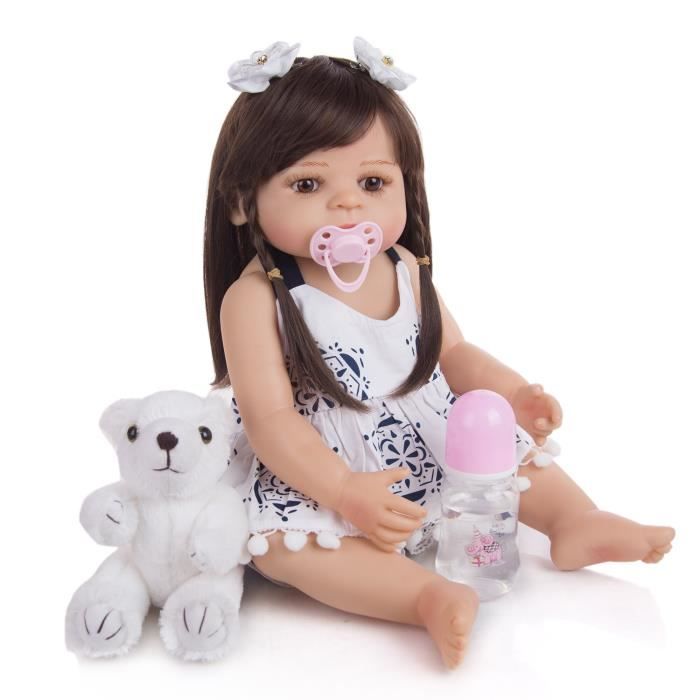 55 Cm Gros Realiste Bebe Reborn Fille Poupees Silicone Corps Complet Princesse Bebe Simulation Poupee Playmate Jouet Enfant Cadeaux Cdiscount Jeux Jouets