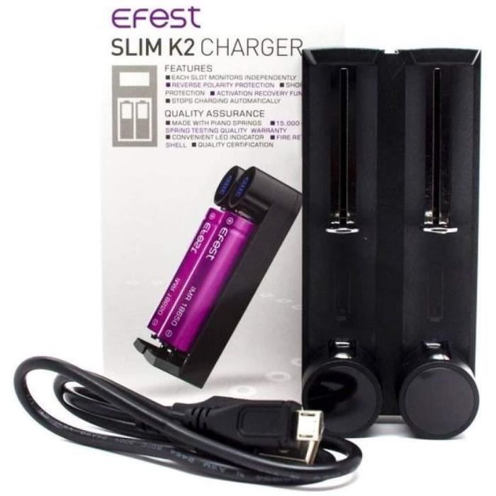 Slim K2 18650 Multi chargeur (piles non incluses) Cdiscount Bricolage