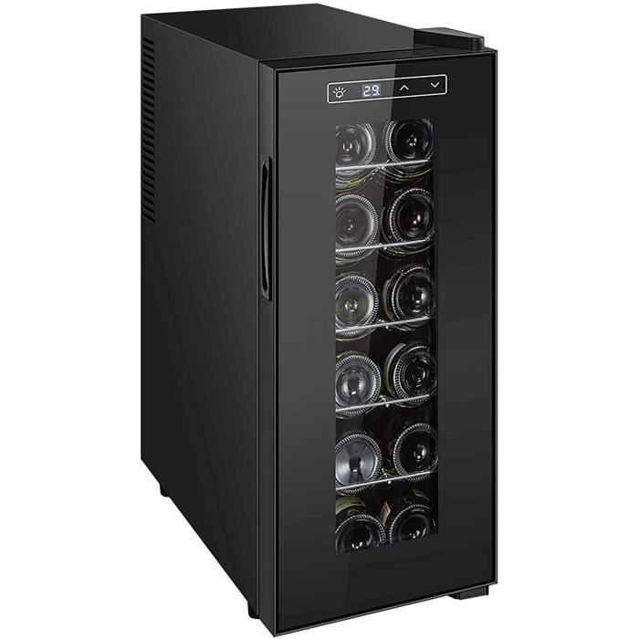 12 Bouteilles Caves À Vin,frigo A Boisson Vitrée,Réfrigérateur À Vin De Comptoir Petit