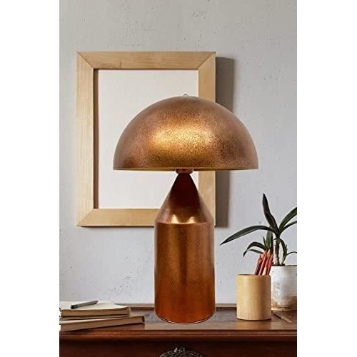 Lampe De Chevet Champignon - Abat-jour 30cm | Design Rétro Métal | Pour Chambre, Bureau Ou Salon