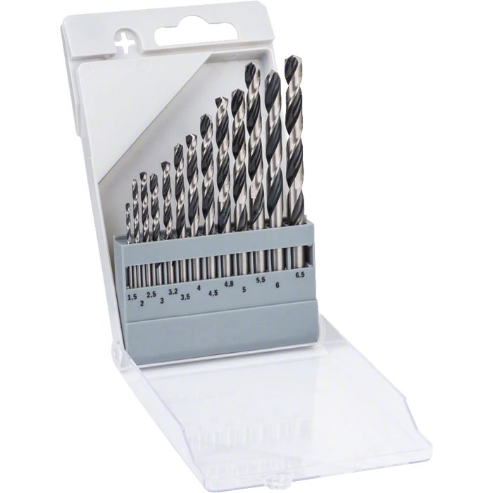 Bosch Forets hélicoïdaux HSS PointTeQ set de 13 pièces