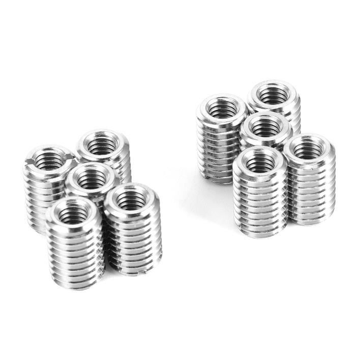 Spactz 20 Pcs Écrous Réducteurs De Filetage Manchon à Vis Boulon Écrous De Conversion Adaptateurs Réducteurs Filetés M8 Mâle à Filetage M6