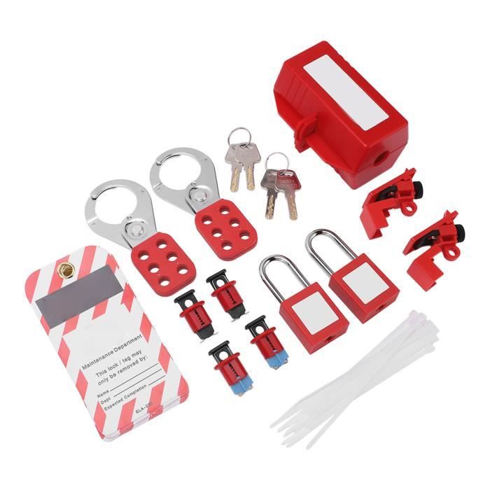 Cikonielf Kit d'étiquetage de verrouillage Disjoncteur électrique ...