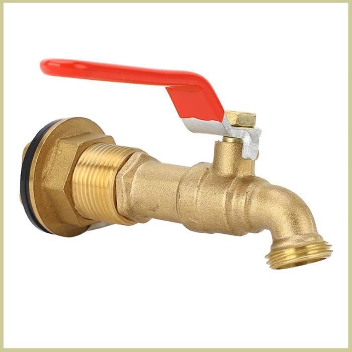 Lot De 2 Robinets De Remplacement Pour Tonneau à Eau De Pluie 3/4" - Avec Joints, Bande D'étanchéité Et Boucles Laiton