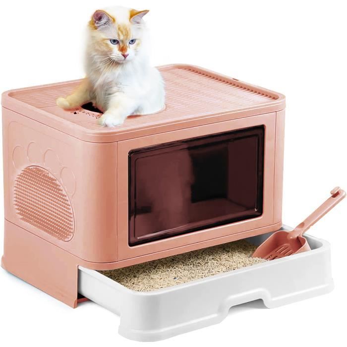 Comparer les prix de ERROLVES®Rose-50.8 x 40 x 37cm-Bac à litière pour chat