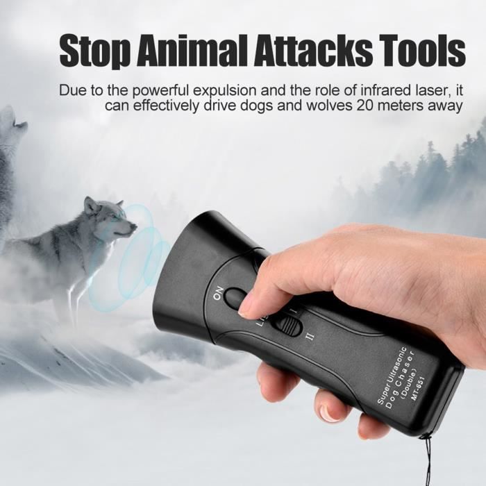 1 Pc Repulsif A Ultrasons Pour Chien A 3 Modes, Dispositif D De Chien Rechargeable Portable Avec Lampe De Poche Intelligente A Haute Luminosite Dispositif De Dressage De Chien Avec Indic 79824228