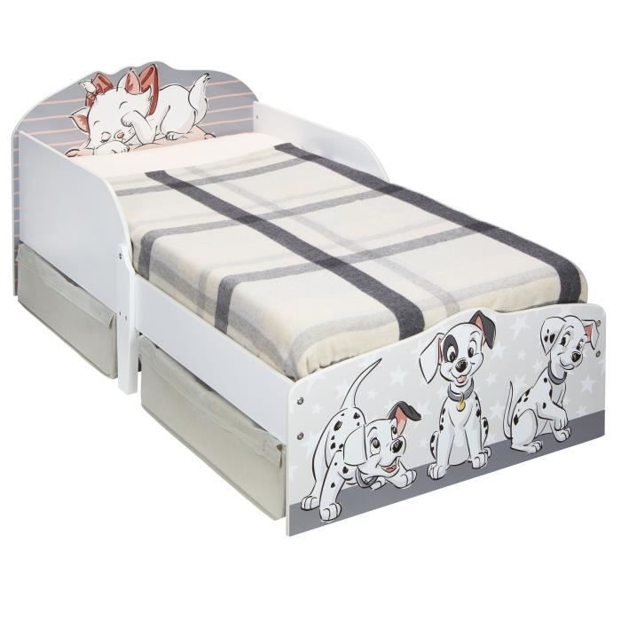 disney classics - lit pour enfants avec tiroirs de rangement sous le lit -  pour matelas 140cm x 70cm