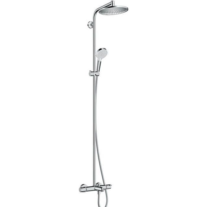 HANSGROHE Colonne de douche avec robinet mitigeur thermostatique Showerpipe  Crometta S 240 - Cdiscount Bricolage