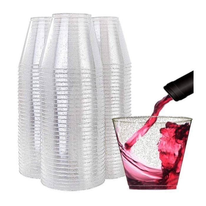 Lot De 4 Verres à Martini Sans Pied - 200 Ml - Idéal Cocktails, Margarita, Desserts - Léger Et Incassable - 10