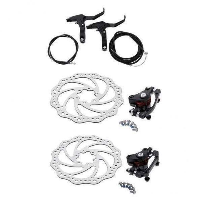 Kit Freins à Disque Mécanique Vélo - Étriers Avant/arrière + Câbles