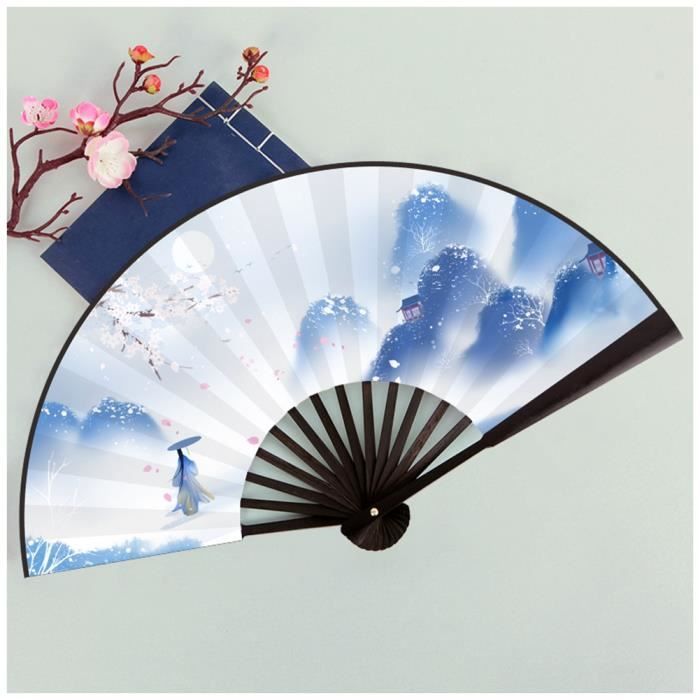 4 Piéces Éventails Pliants, Ventilateurs à Main Portables, Avec Frange