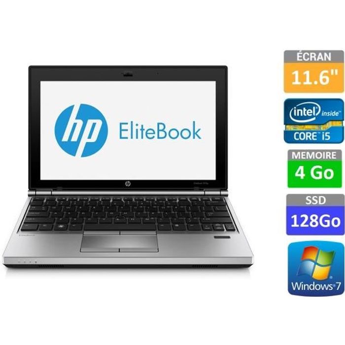 Vente PC Portable HP EliteBook 2170p Ultraportable 11,6" - Intel Core i5 3437U 1,9 GHz - 128Go SSD - 4Go - Intel HD Graphics 4000 - Windows 7 Pro pas cher