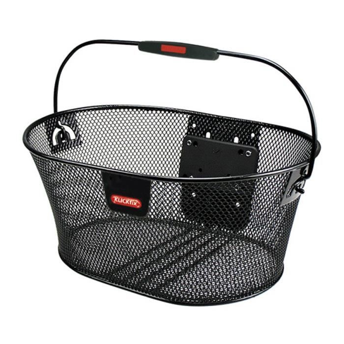 Panier Vélo Avant FastRider KLICKfix - 15 L, Aluminium, Charge Max 5 Kg, Amovible, Résistant Aux Intempéries - Pour Guidon, Système KLICKfix Compatible