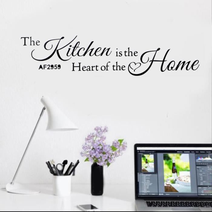 Autocollant de cuisine, papier peint en PVC amovible de lettres