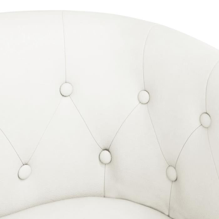 Fauteuil cabriolet - MOTHINESSTO - YY0568 - Similicuir blanc - Repose-pied inclus - 1 place