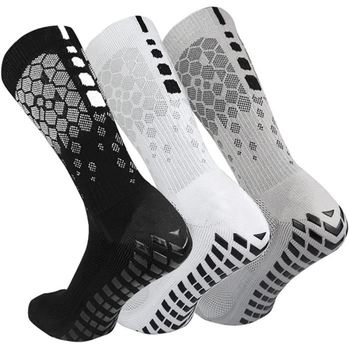 Lot De 3 Paires Chaussettes Antidérapantes Femme/homme - 80% Coton, 15% élasthanne, 5% ABS - Pour Yoga, Pilates, Maison, Personnes âgées