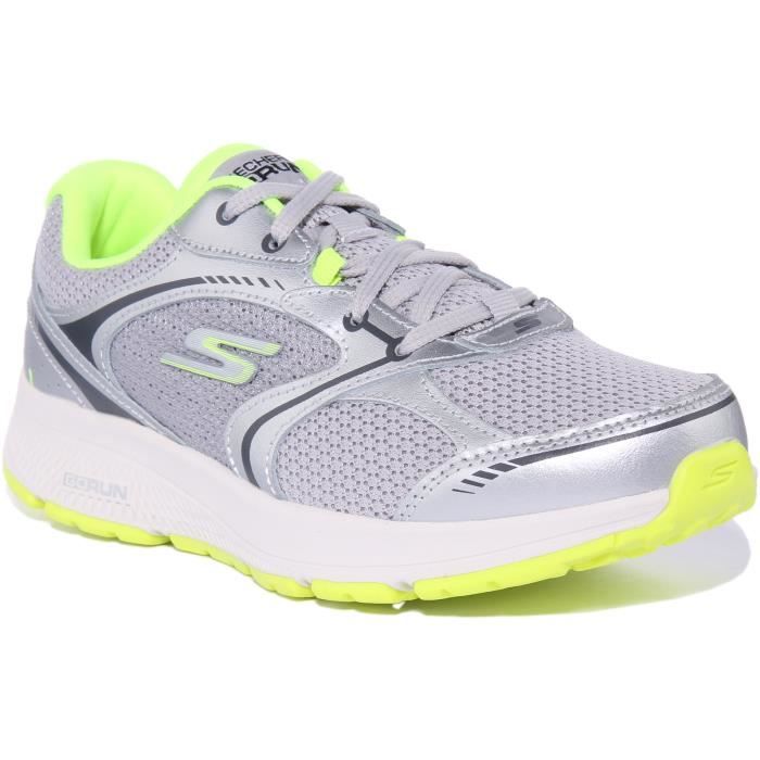 chaussure de course skechers go run consistent-chandra pour femme - argent - ultra go - air cooled goga mat