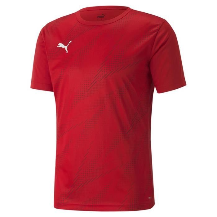 PUMA Individualrise Graphic Tee T-Shirt, Rouge-Noir, S Homme