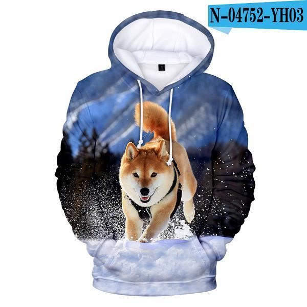 Pull a capuche Shiba Inu 3D impression sweat a capuche pour homme femmes mode a capuche a manches longues sweat Fun Akita Inu rue c As picture1 Cdiscount Pret a Porter