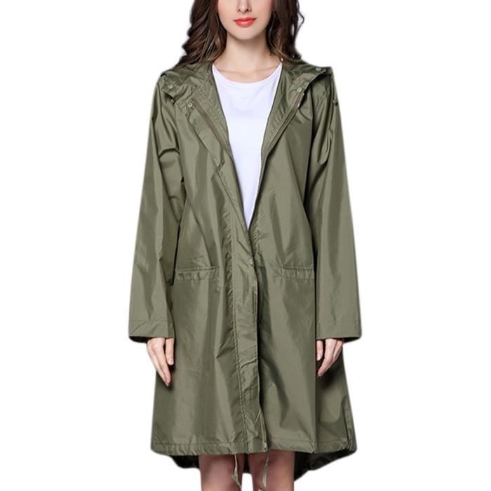 Veste de pluie femme grande taille - Type Army Green - Marque inconnue Blanc - Cdiscount Pr??t-?� 