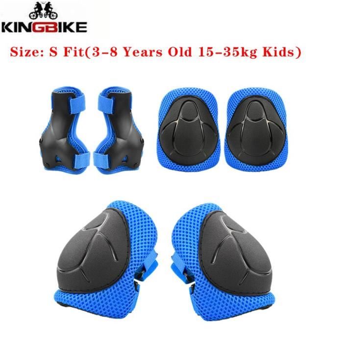 Casque Velo Enfant 2 Ans KAMUGO Enfants Casque De Vélo Pour Les âges 2-8 Garçons Avec Filles équipement De Protection De Sport Genou Coude Poignets Pour Skateboard Vélo Scooter Patins Ligne (Blue