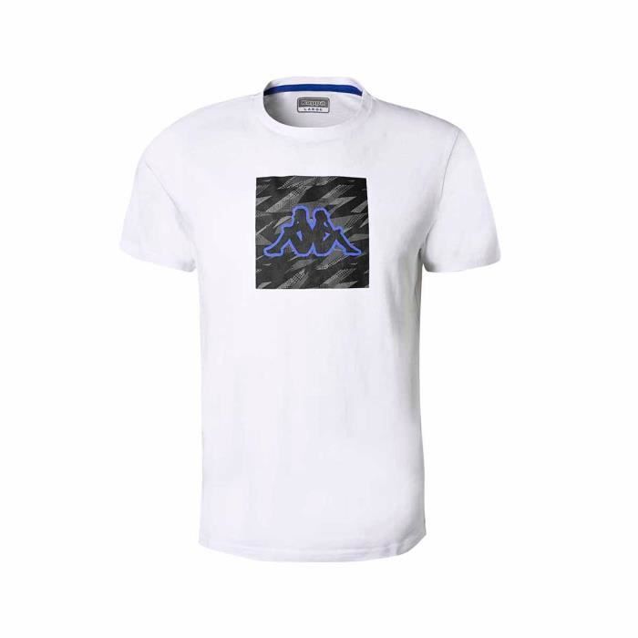 T-shirt homme blanc Cadyx - KAPPA - Graphik - manches courtes - 100% coton